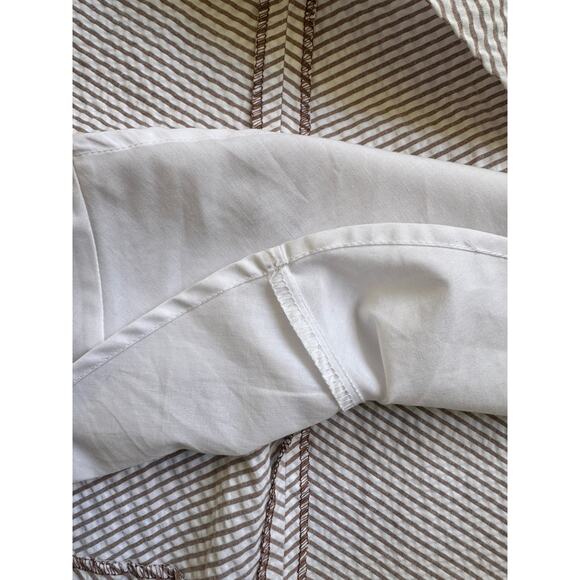 Isaac Mizrahi Seersucker Stripe Dress Preppy Minimalist OldMoney Retro Summer - Picture 9 of 11